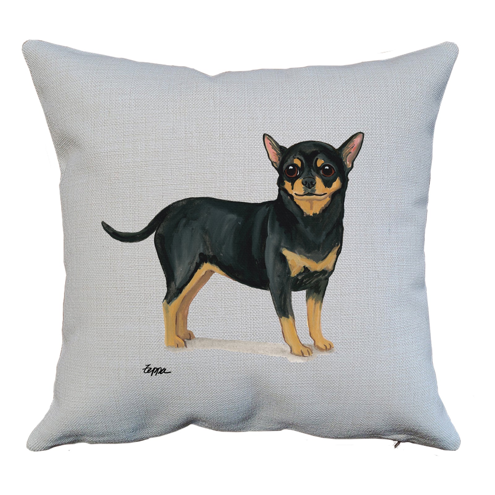 Black and Tan Chihuahua Throw Pillow