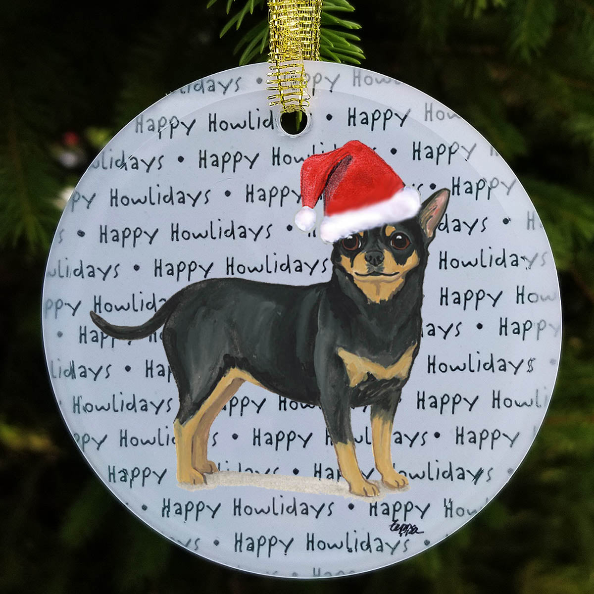 Chihuahua Christmas Ornament
