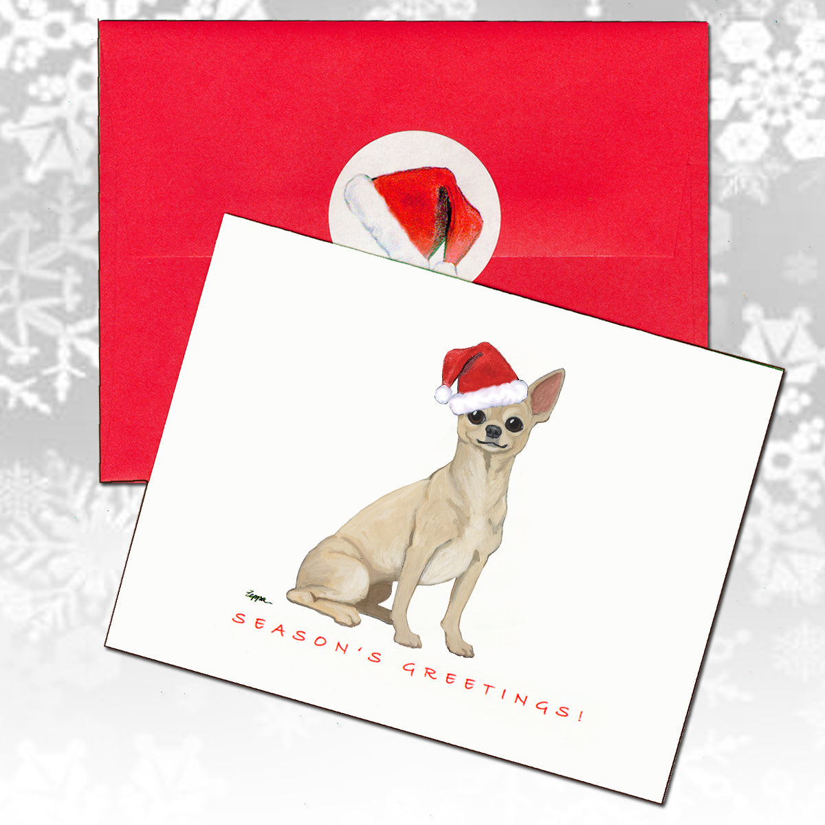 Blonde Chihuahua Christmas Cards