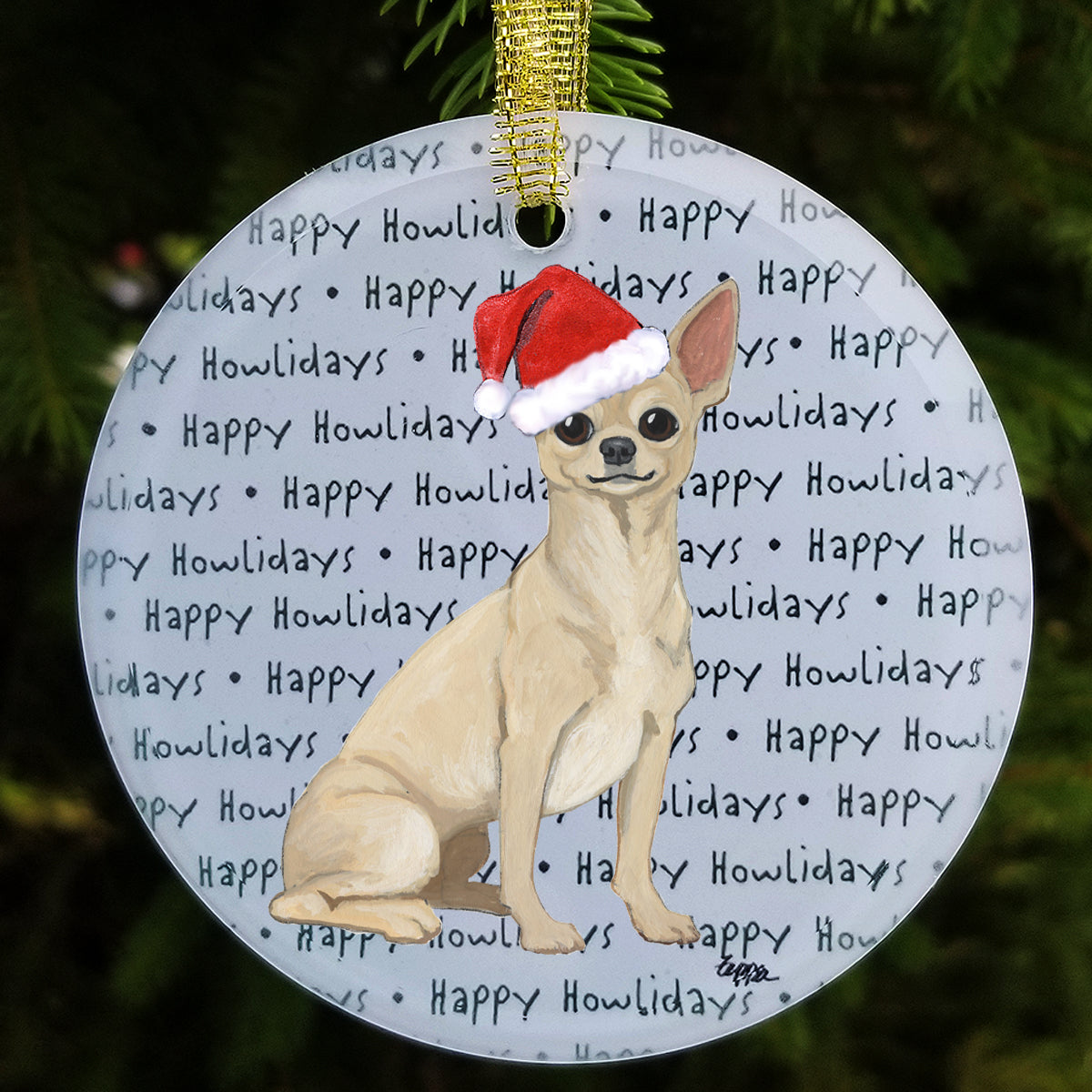 Chihuahua Christmas Ornament