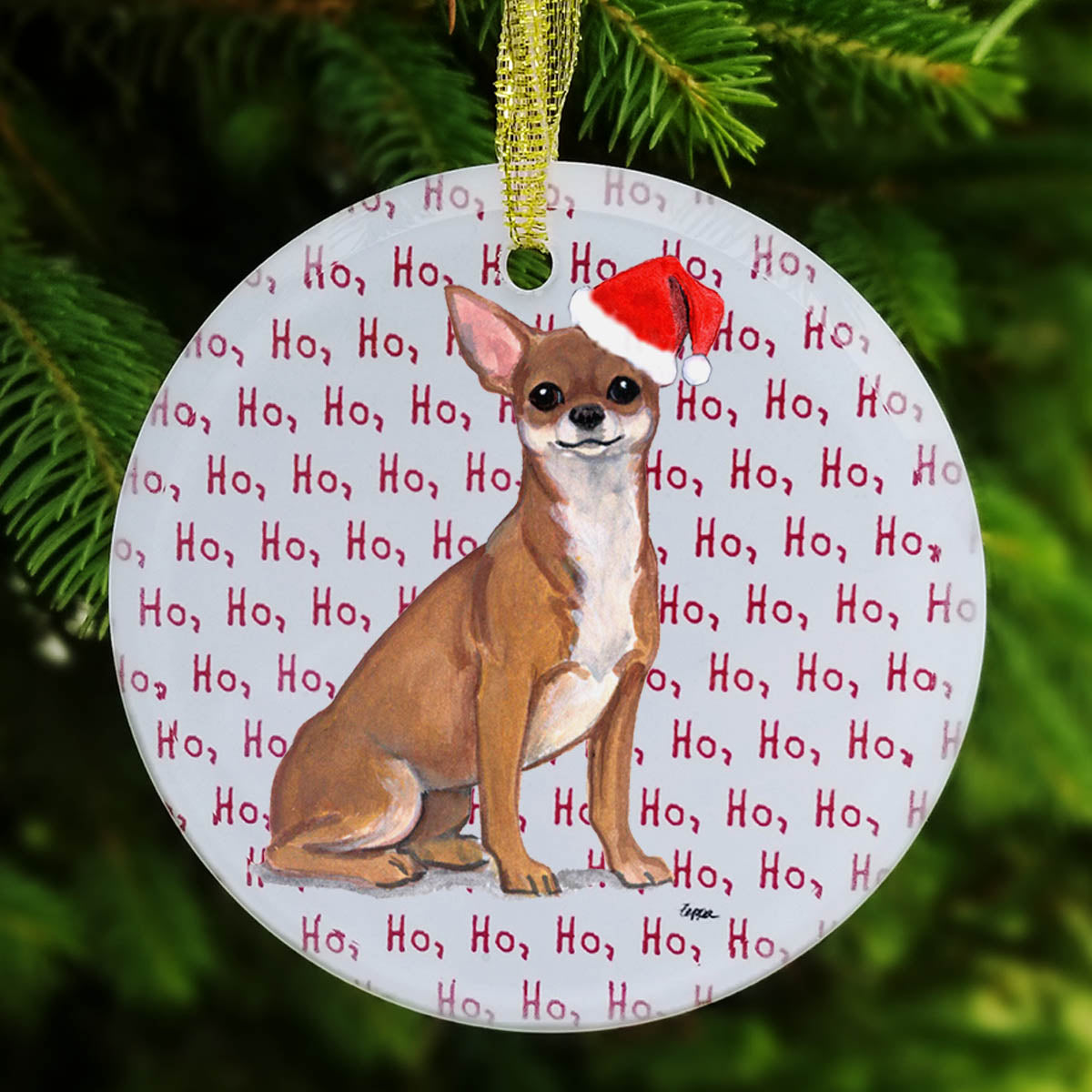 Chihuahua Christmas Ornament
