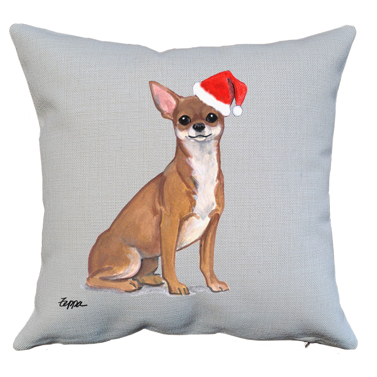 Chihuahua Santa Pillow