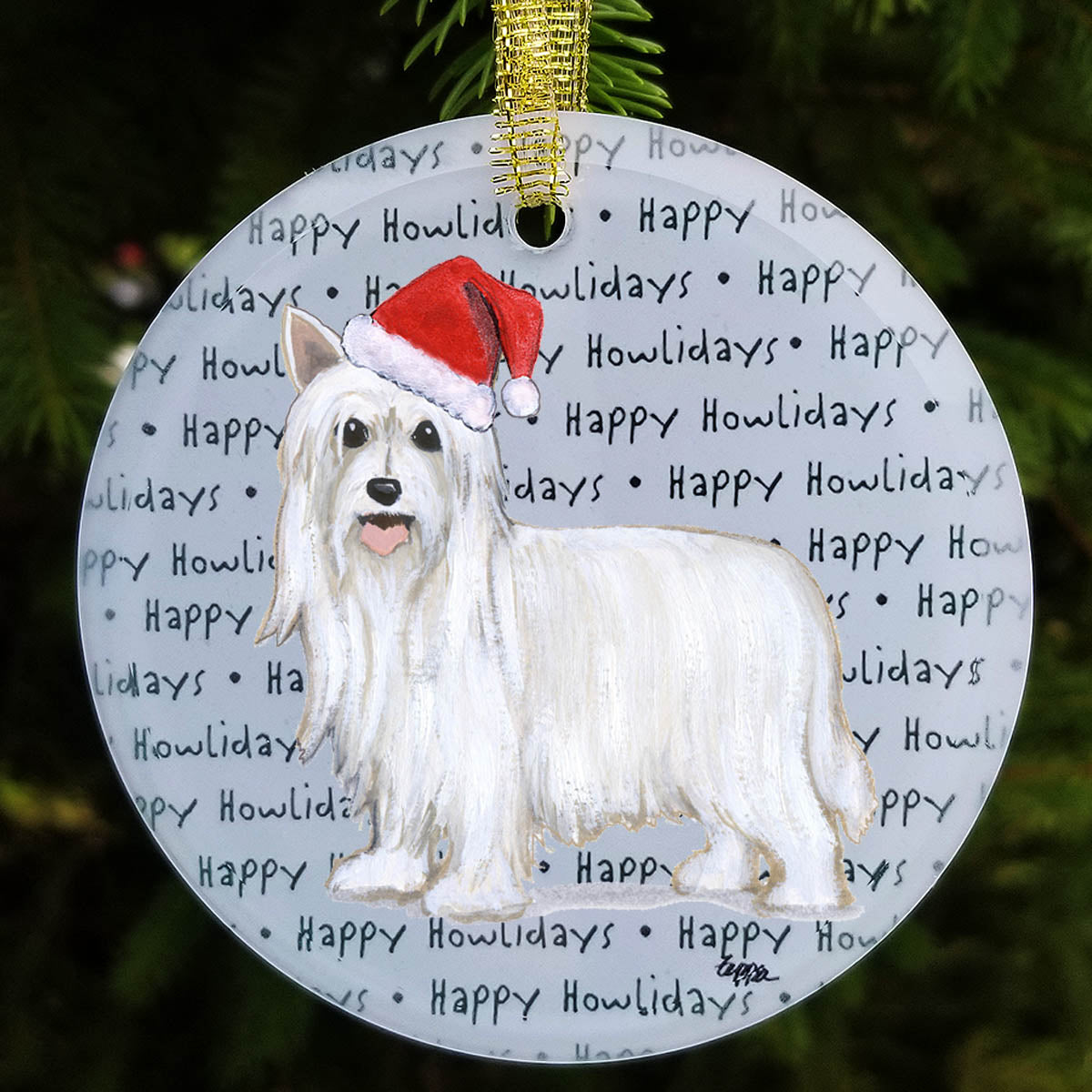 Chinese Crested Christmas Ornament