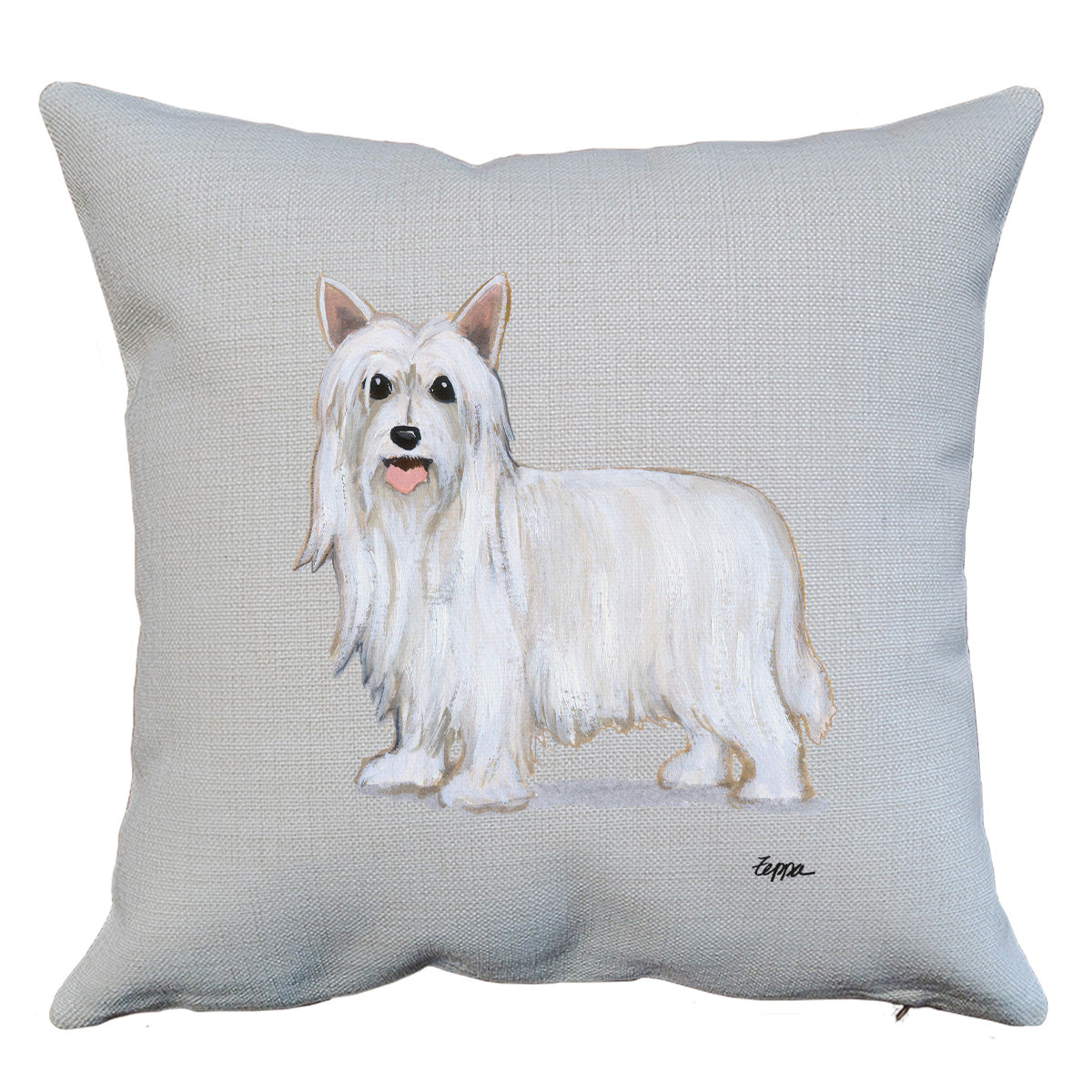 Chinese Crested Powderpuff Throw Pillow