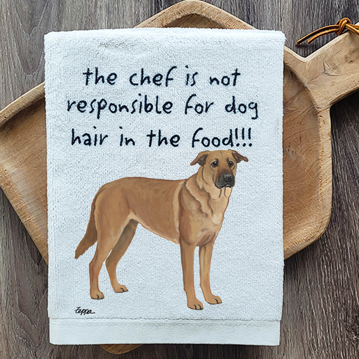 Funny kitchen towel with a Chinook 