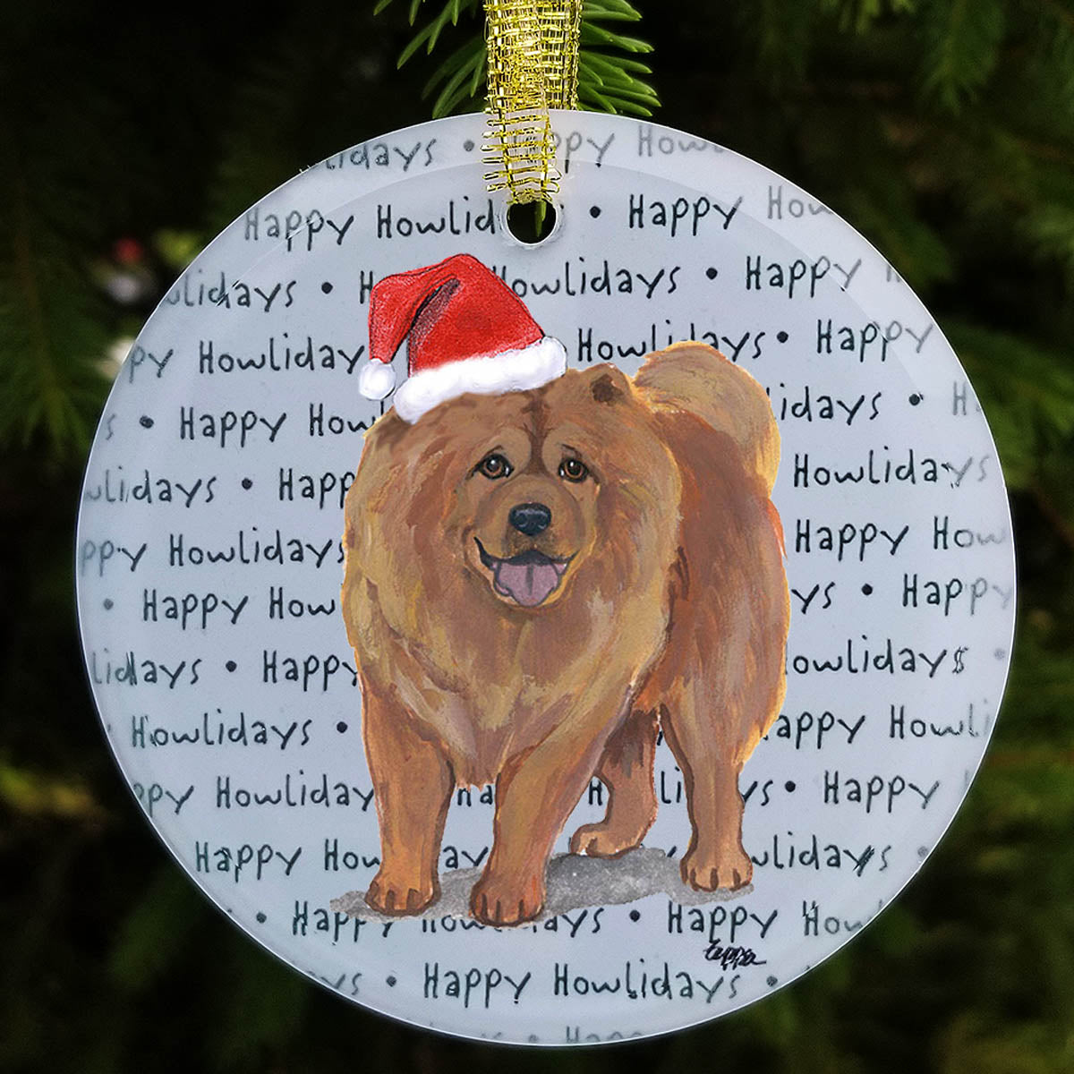 Chow Chow Christmas Ornament