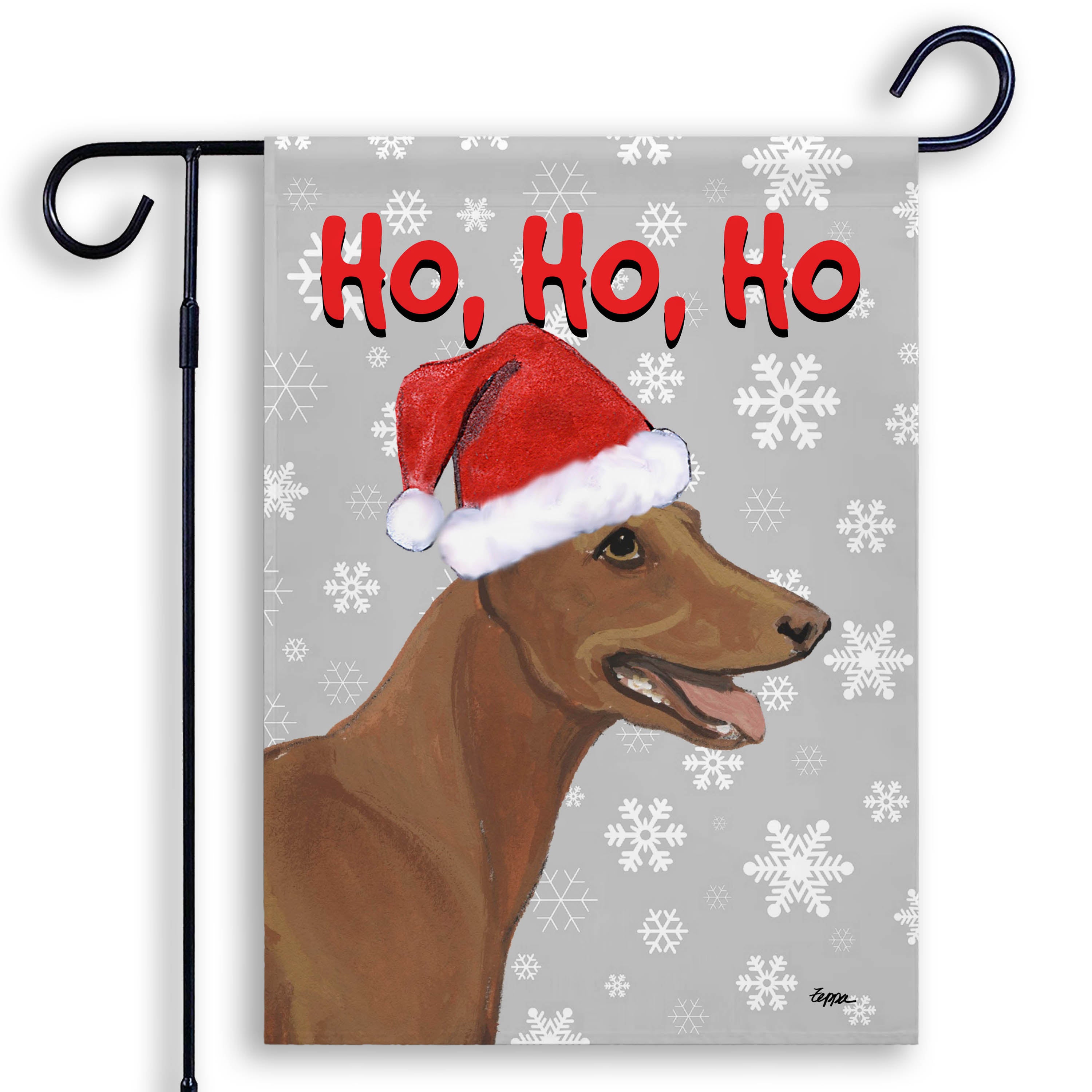 Cirneco dell'Etna Ho Ho Ho Garden Flag