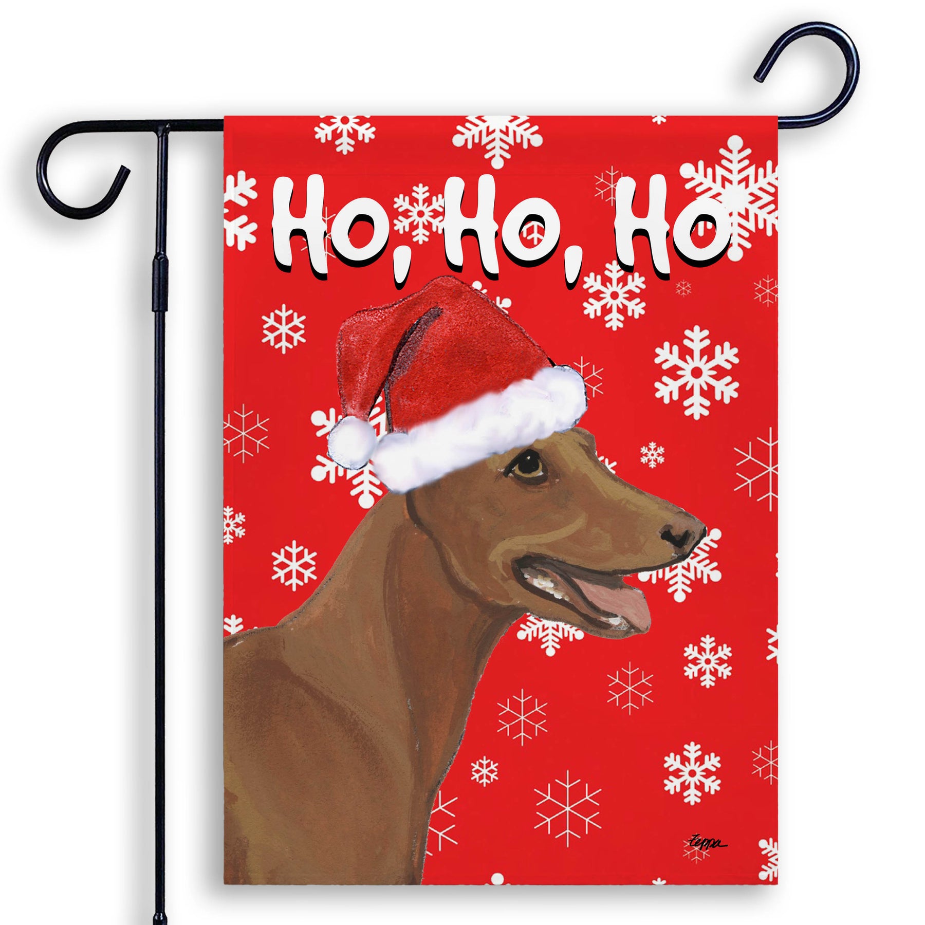 Cirneco dell'Etna Ho Ho Ho Garden Flag