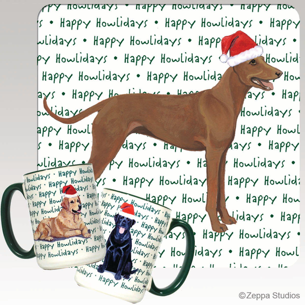 Cirneco dell'Etna Christmas Mugs