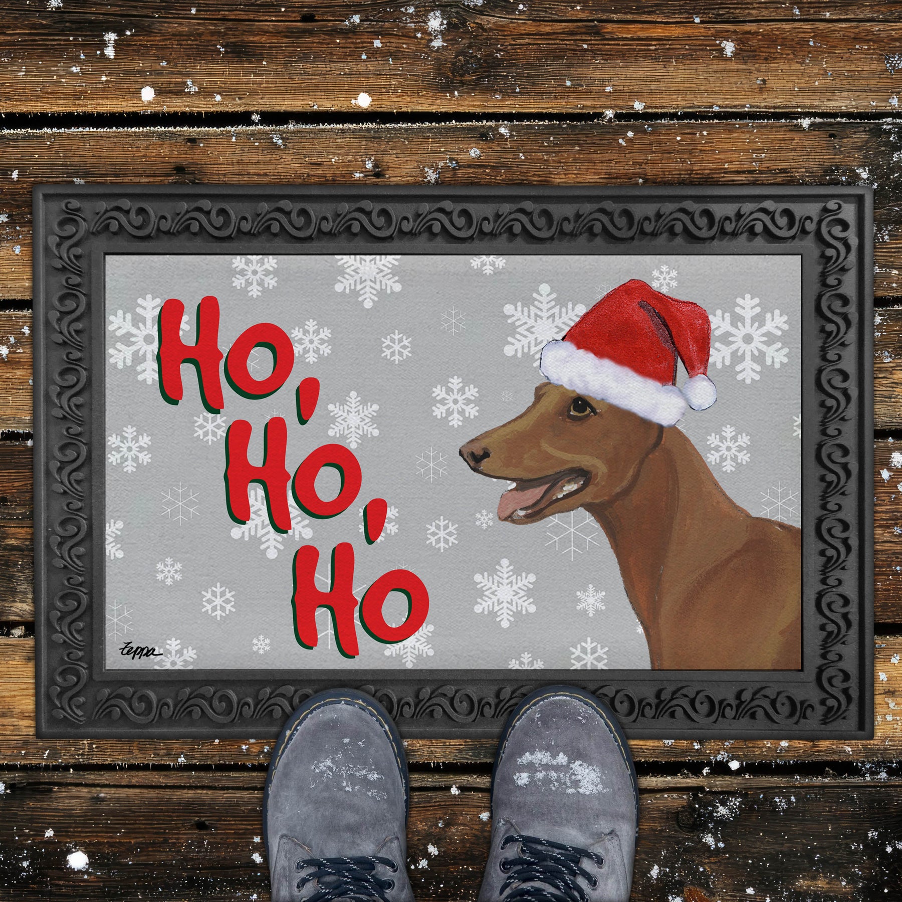 Cirneco dell'Etna Ho Ho Ho Door Mat