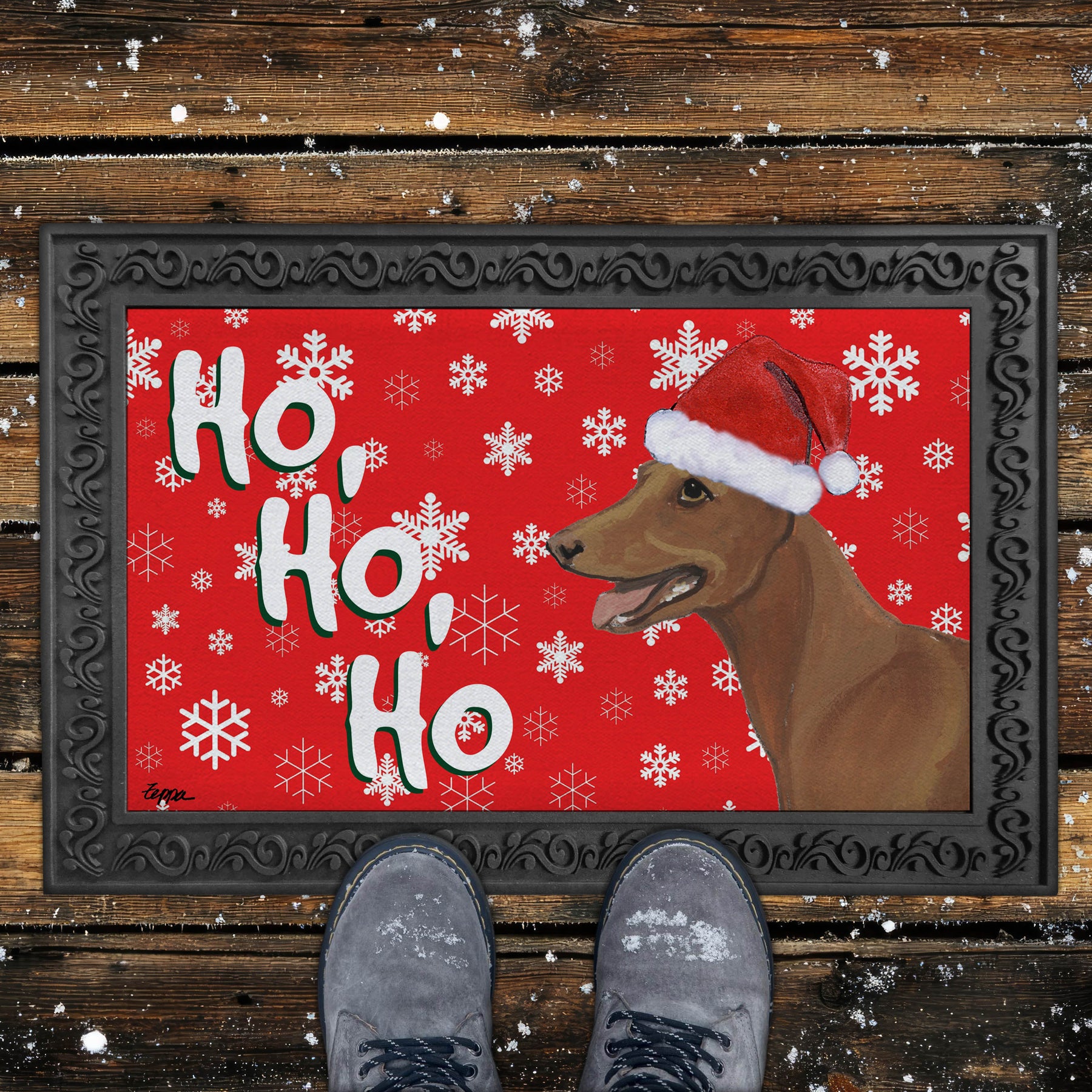 Cirneco dell'Etna Ho Ho Ho Door Mat