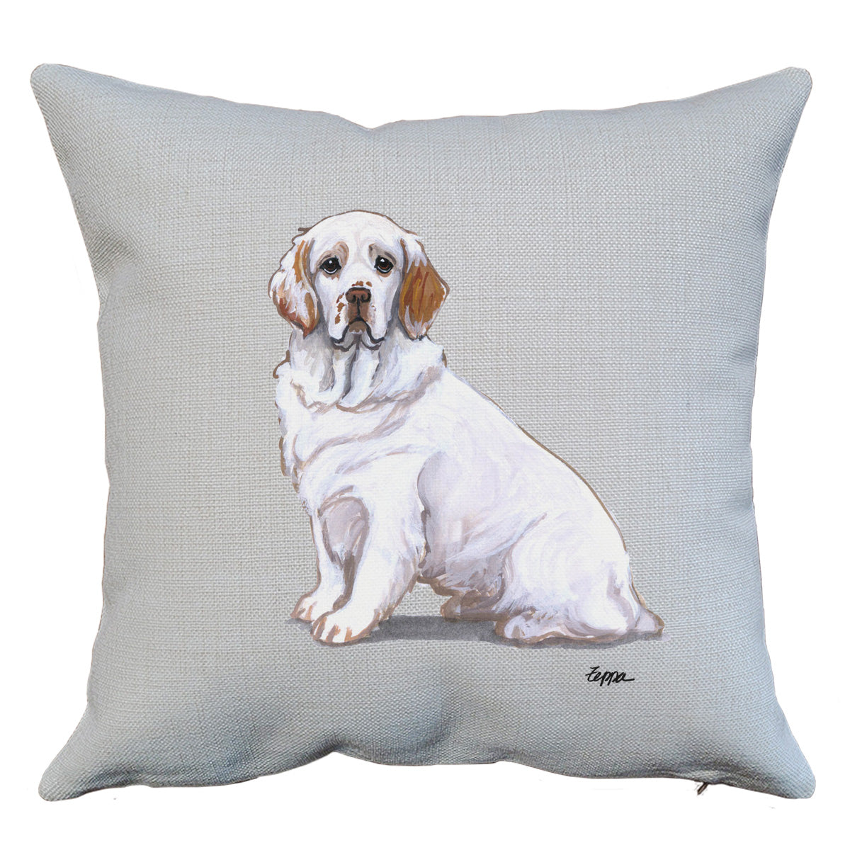 Clumber Spaniel Throw Pillow