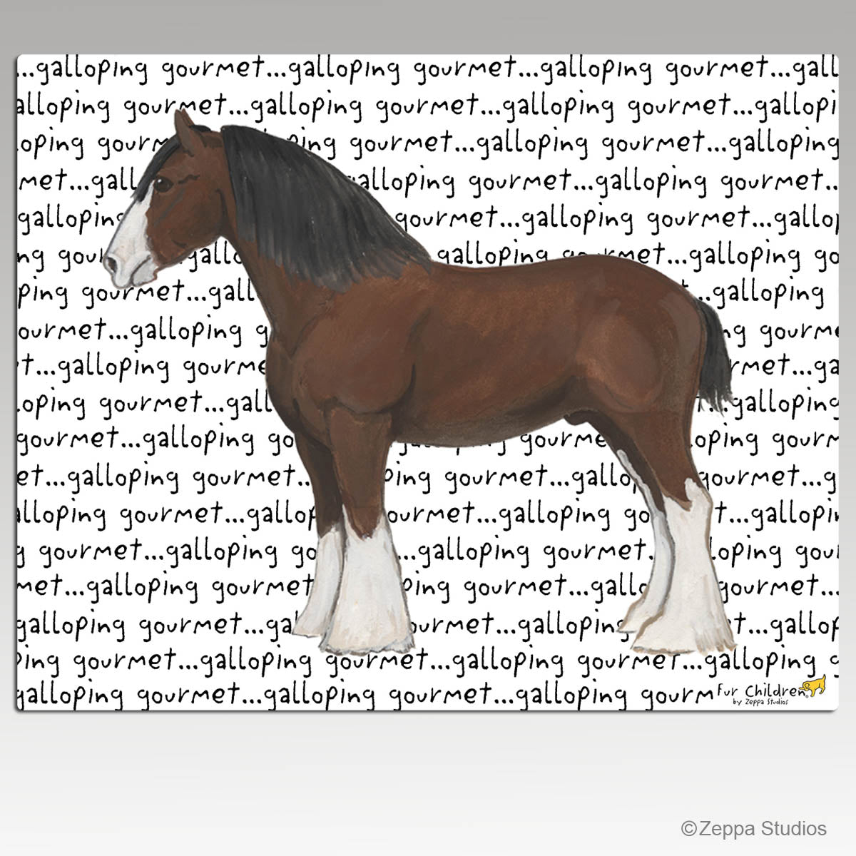 Clydesdale Horse Message Cutting Board