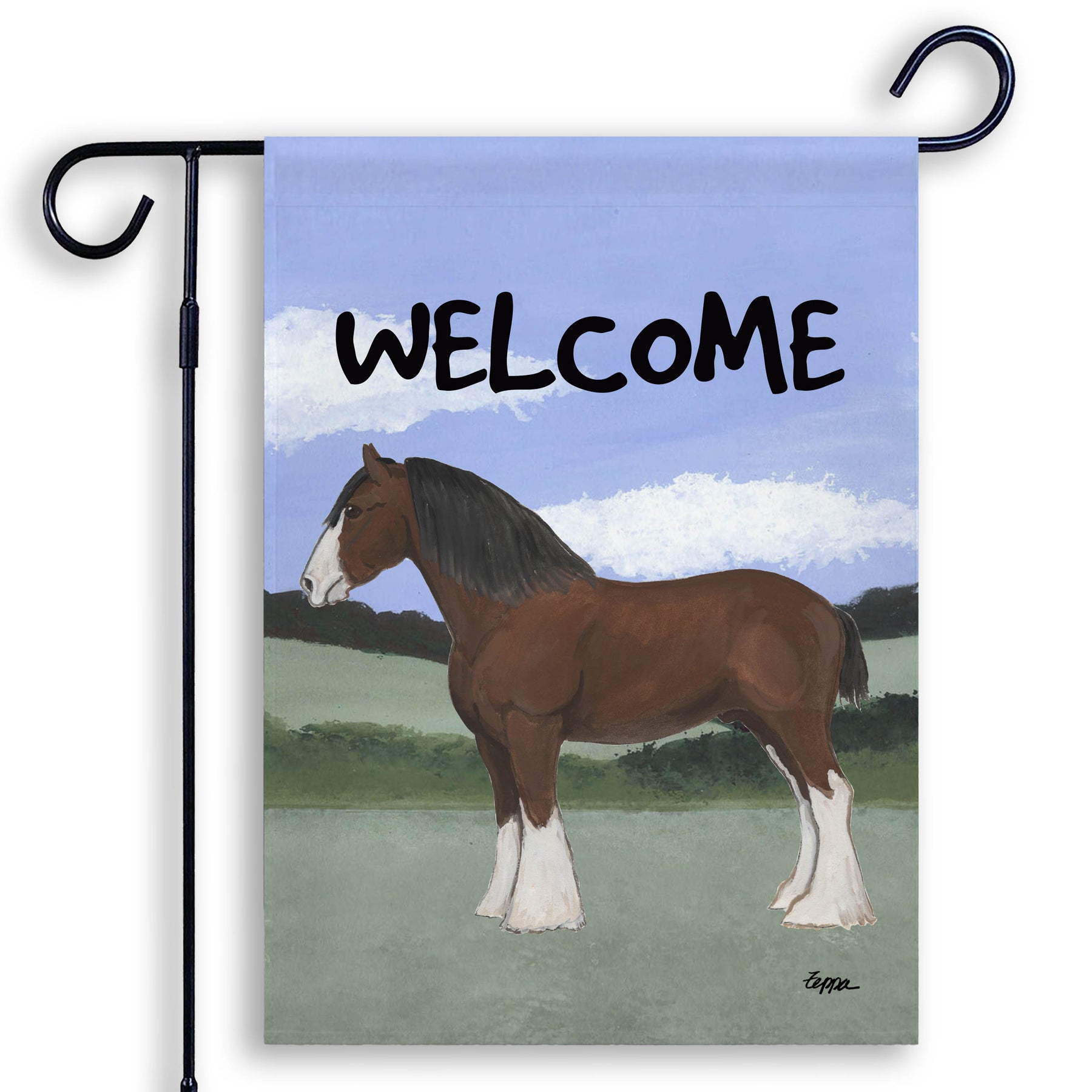 Clydesdale Scenic Garden Flag