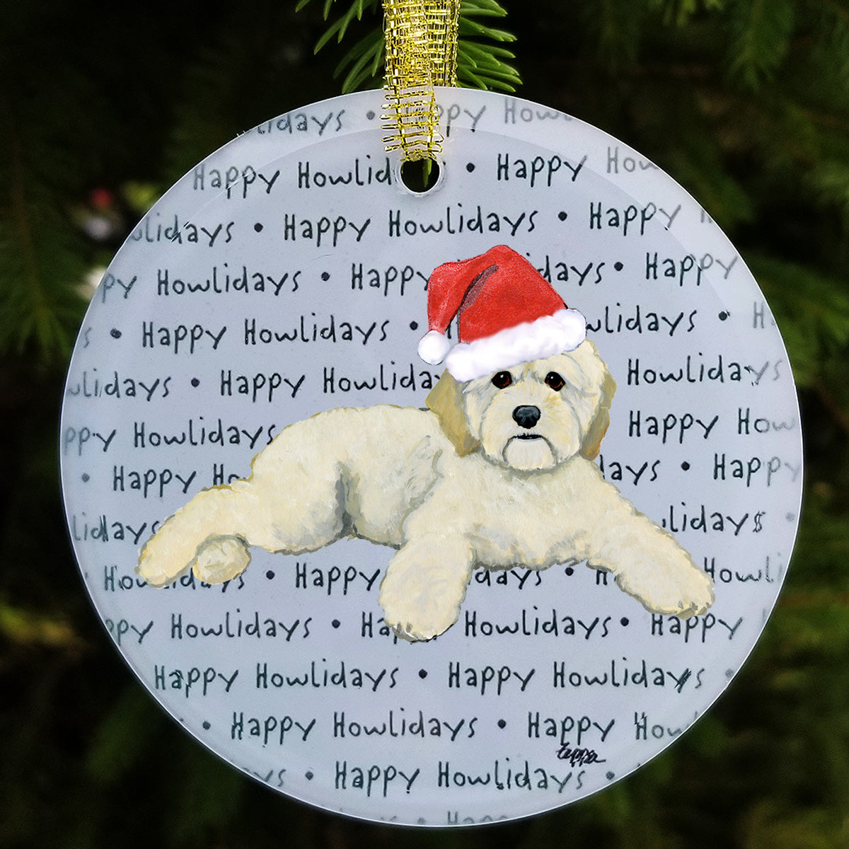 Cockapoo Christmas Ornament