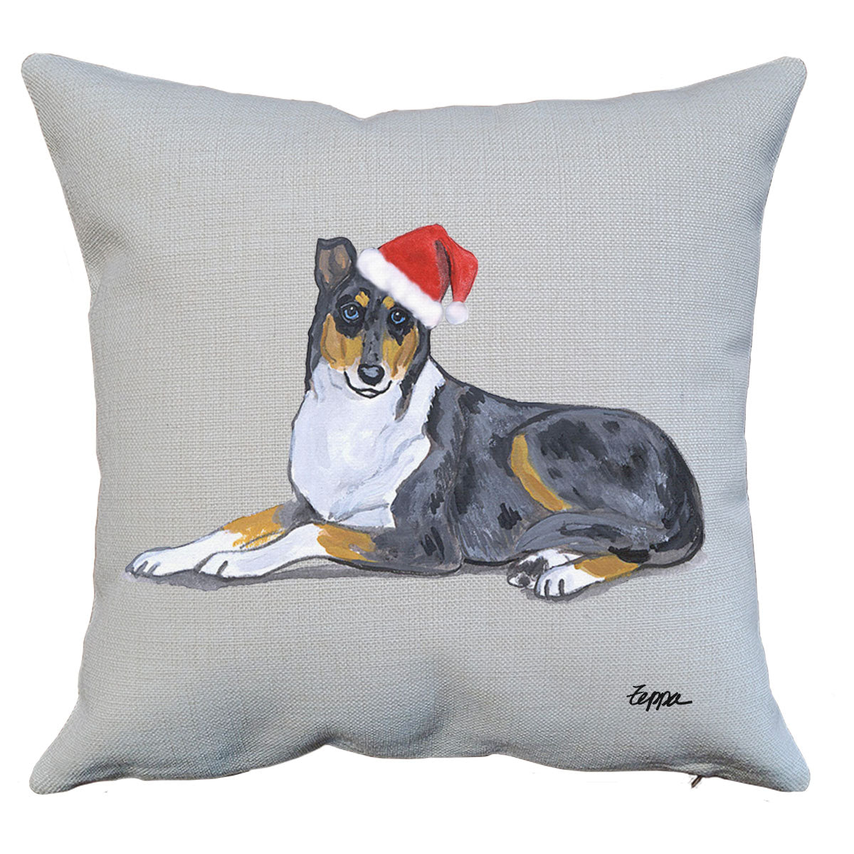 Smooth Collie Santa Pillow