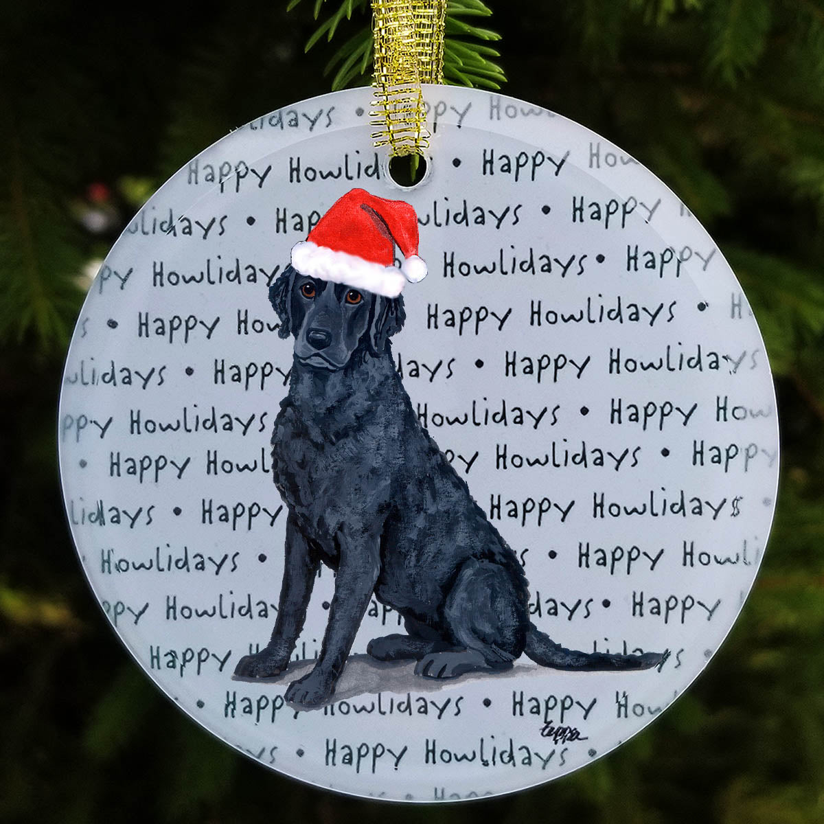Curly Coated Retriever Christmas Ornament