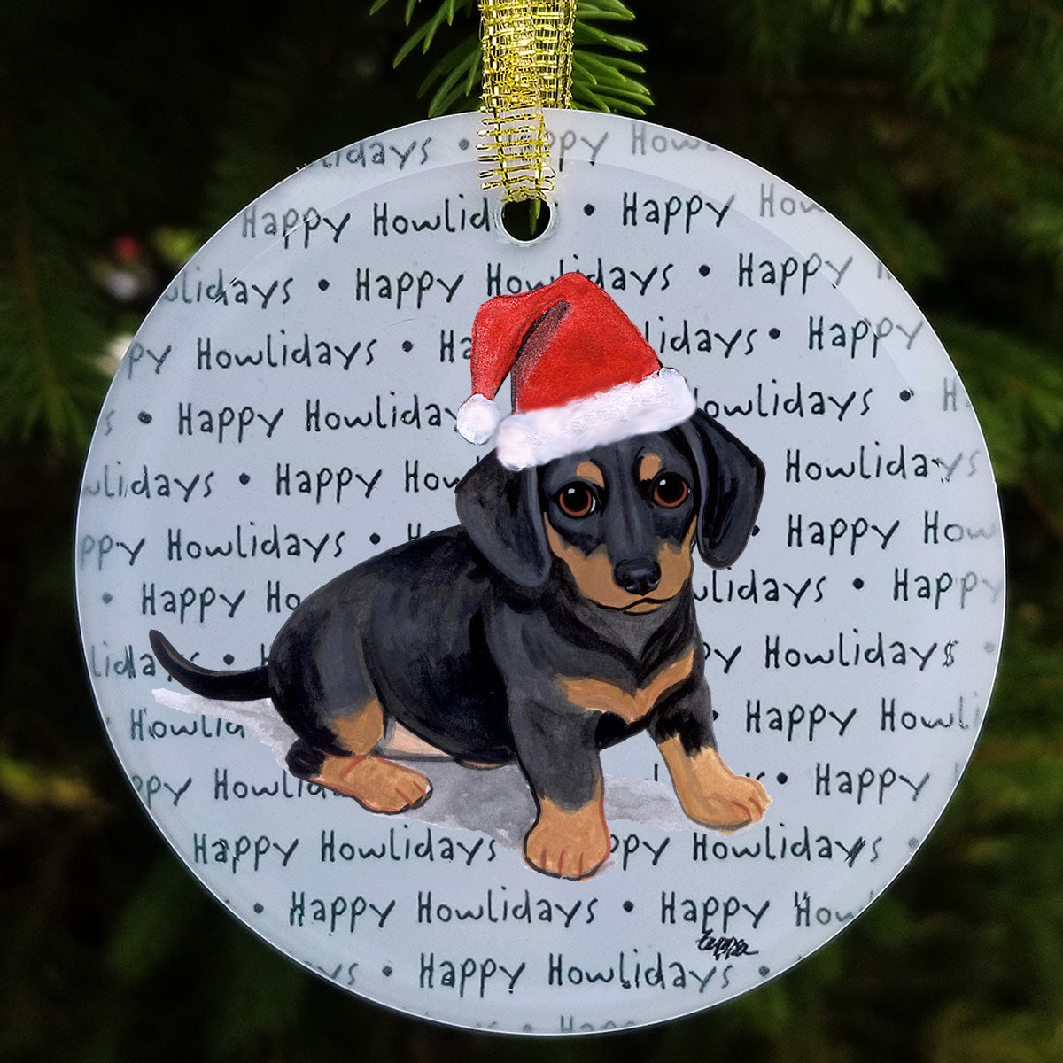 Dachshund Christmas Ornament