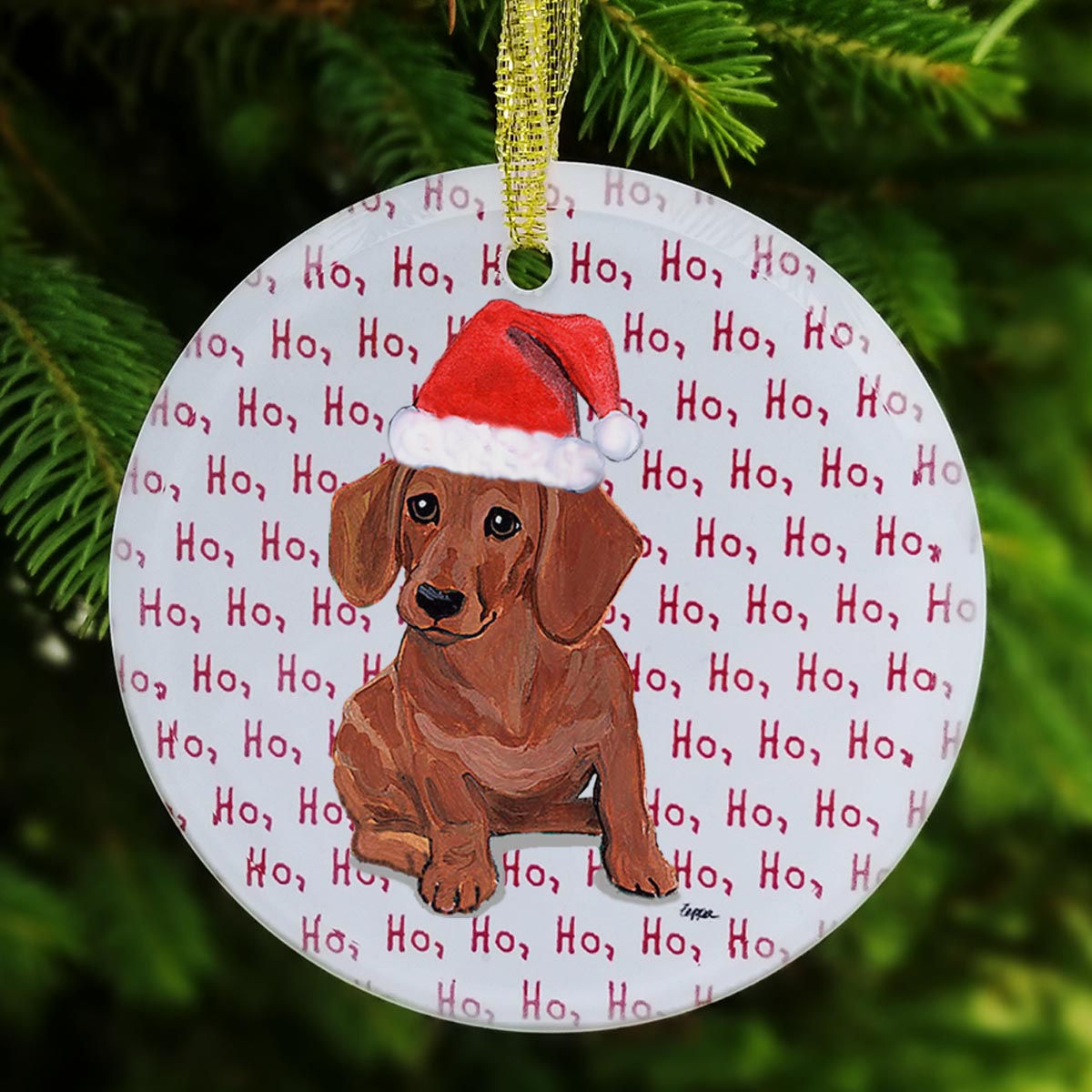 Dachshund Christmas Ornament