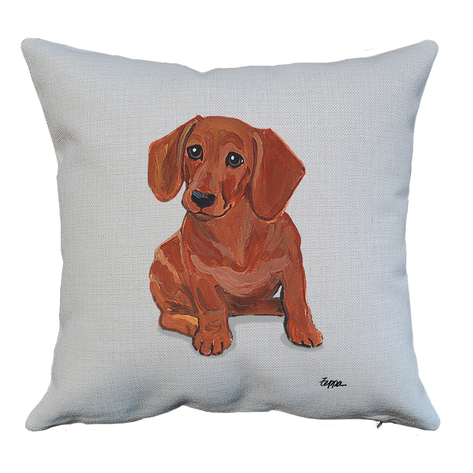 Red Dachshund Throw Pillow