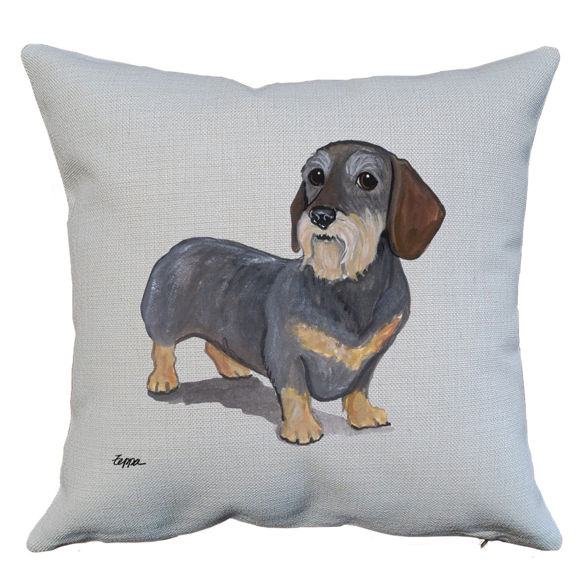 Wirehaired Dachshund Throw Pillow