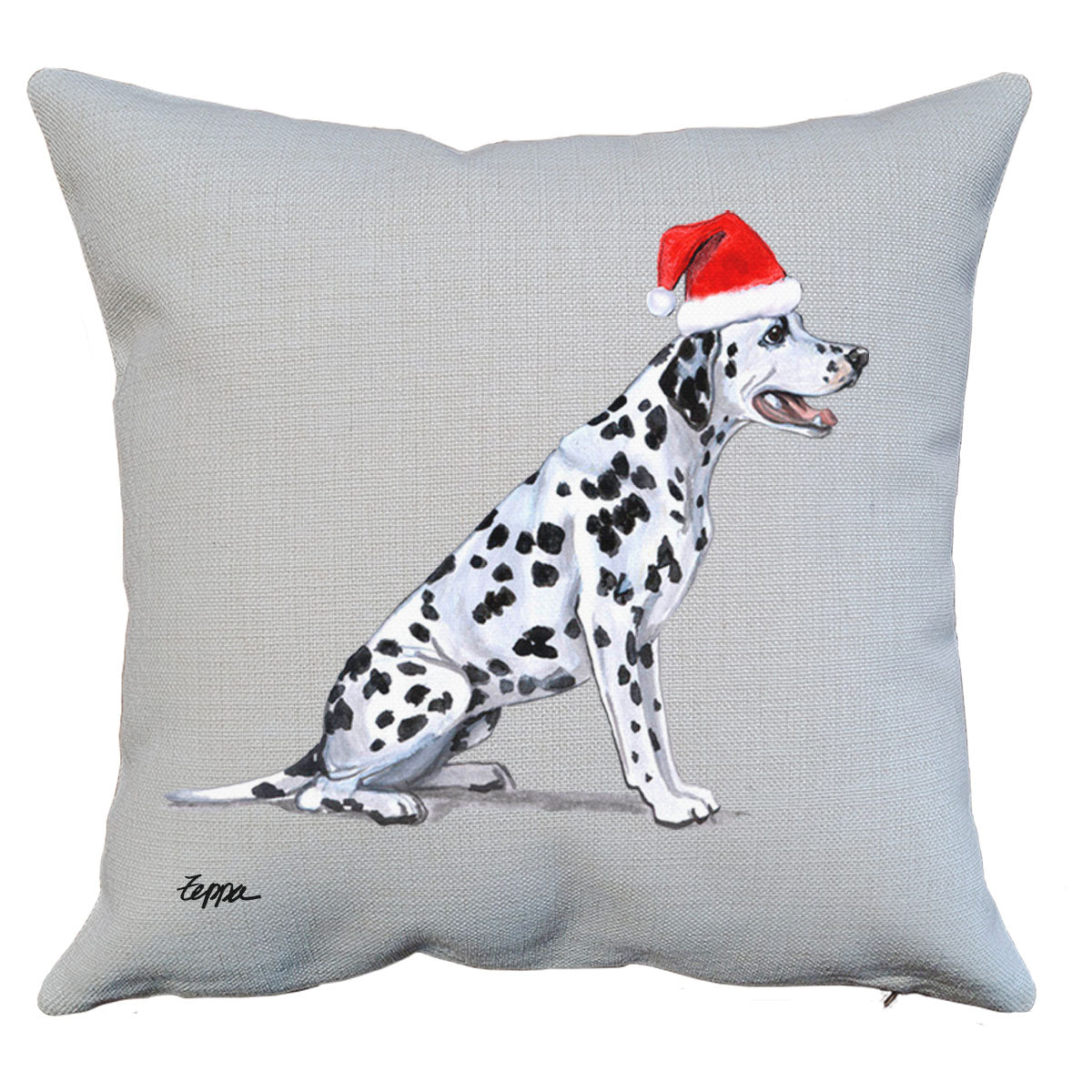 Dalmatian Santa Pillow