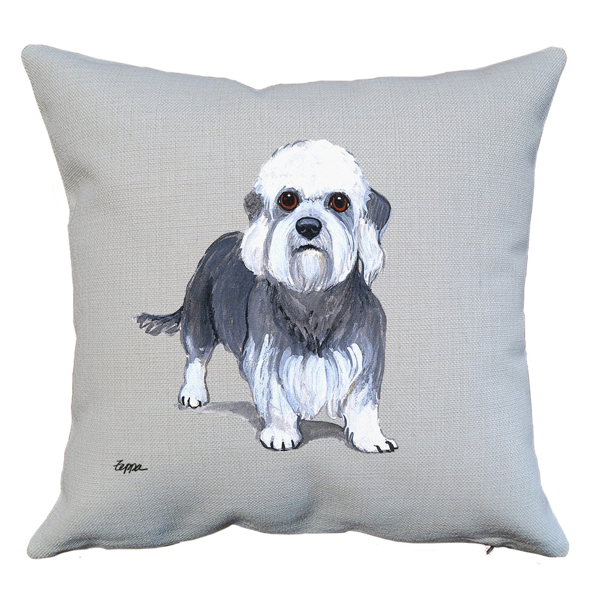 Dandi Dinmont Terrier Throw Pillow