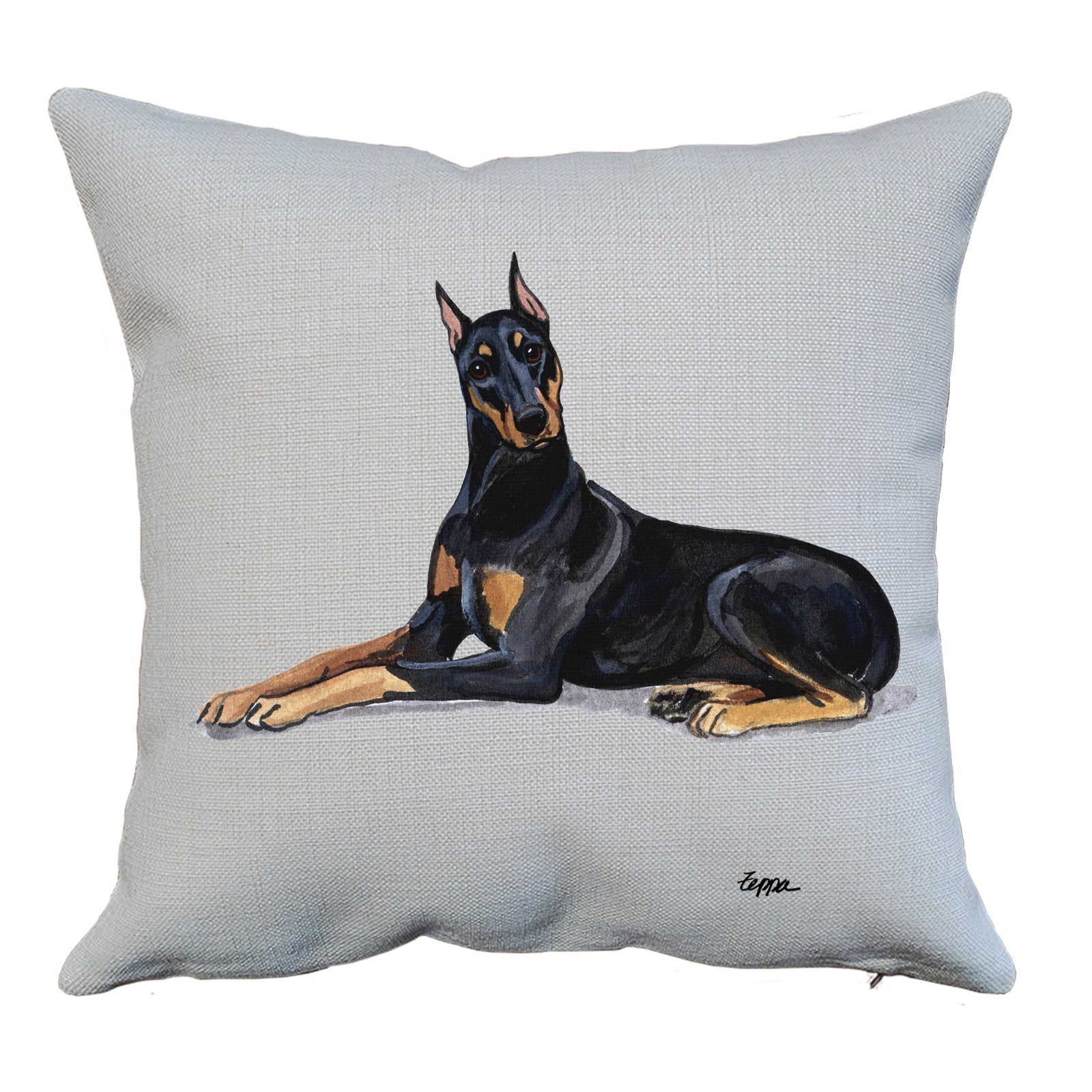 Doberman Pinscher Throw Pillow