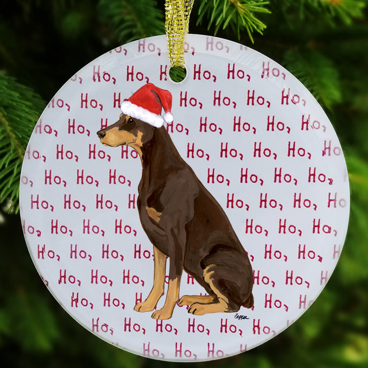 Doberman Pinscher Christmas Ornament