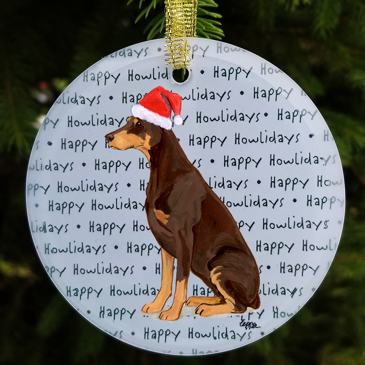 Doberman Pinscher Christmas Ornament