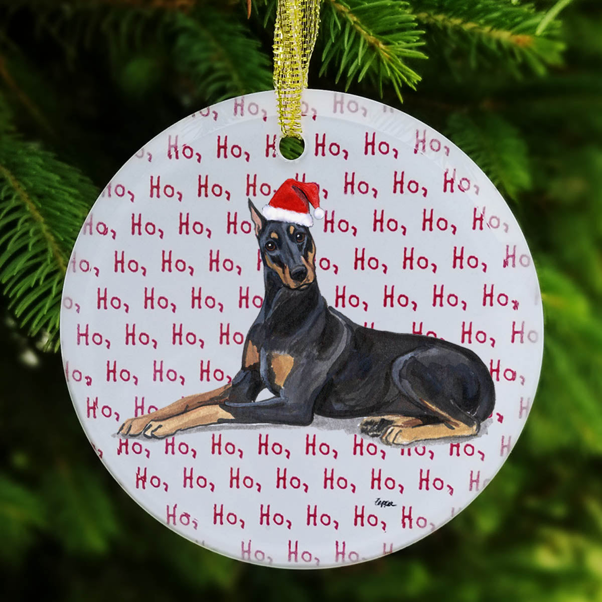 Doberman Pinscher Christmas Ornament
