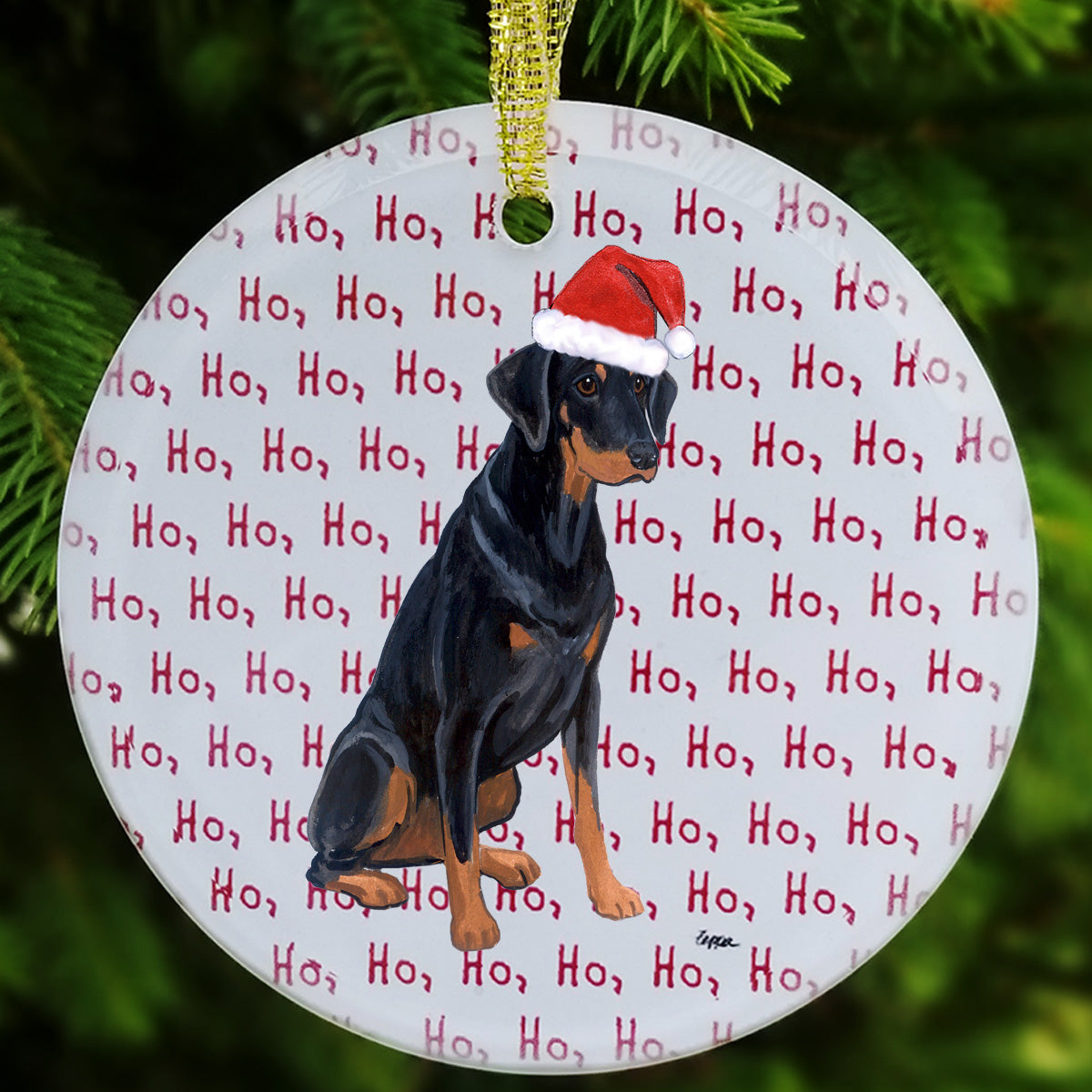 Doberman Pinscher Christmas Ornament
