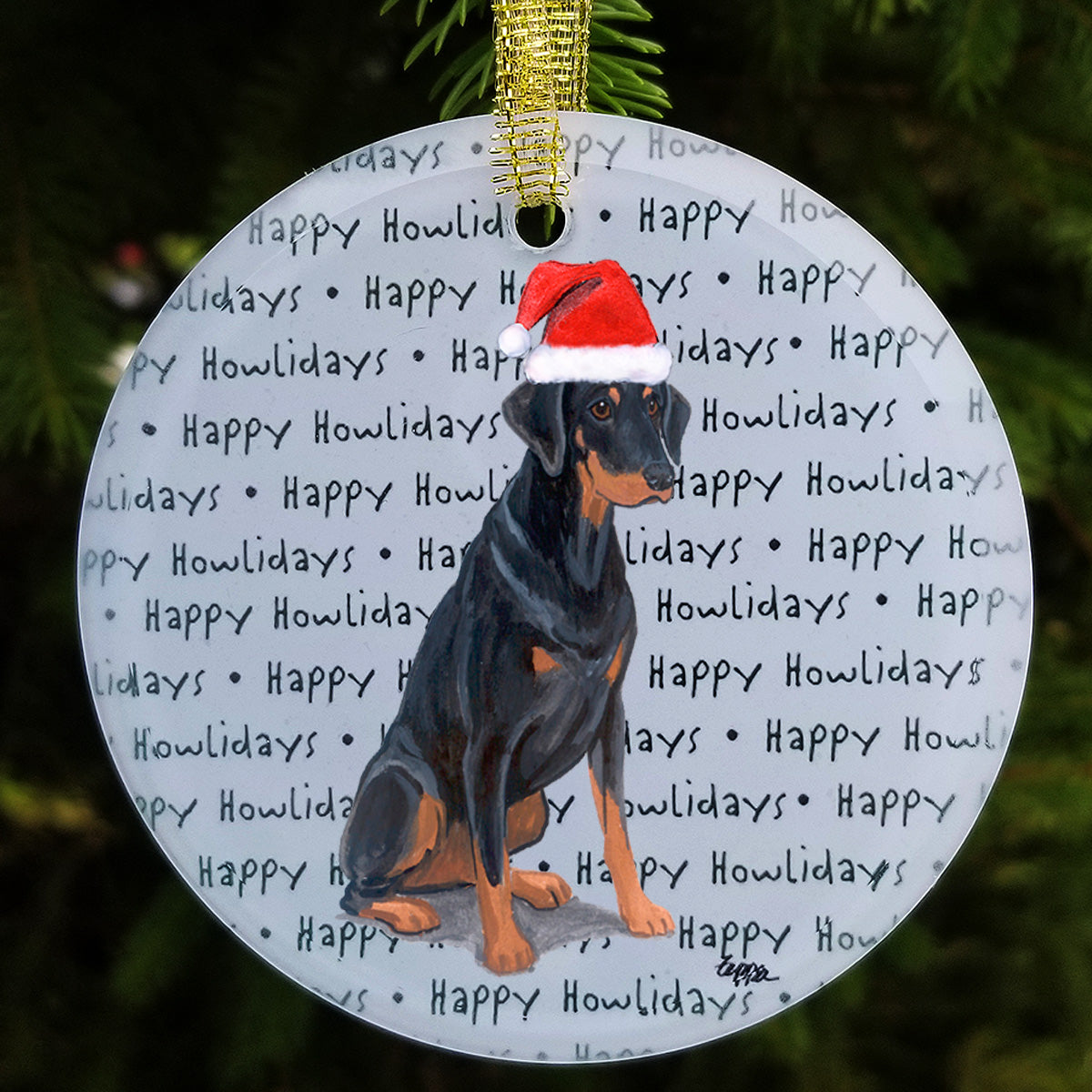 Doberman Pinscher Christmas Ornament