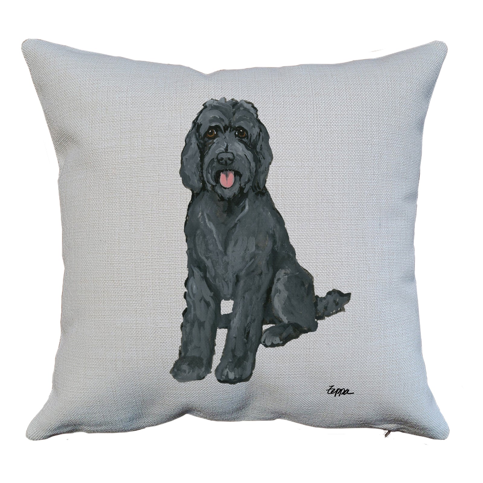 Labradoodle Throw Pillow