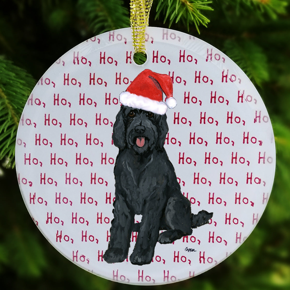 Labradoodle & Golden Doodle Christmas Ornament