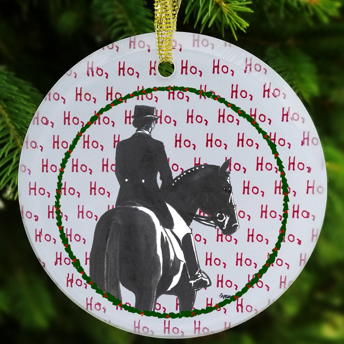 Dressage Christmas Ornament