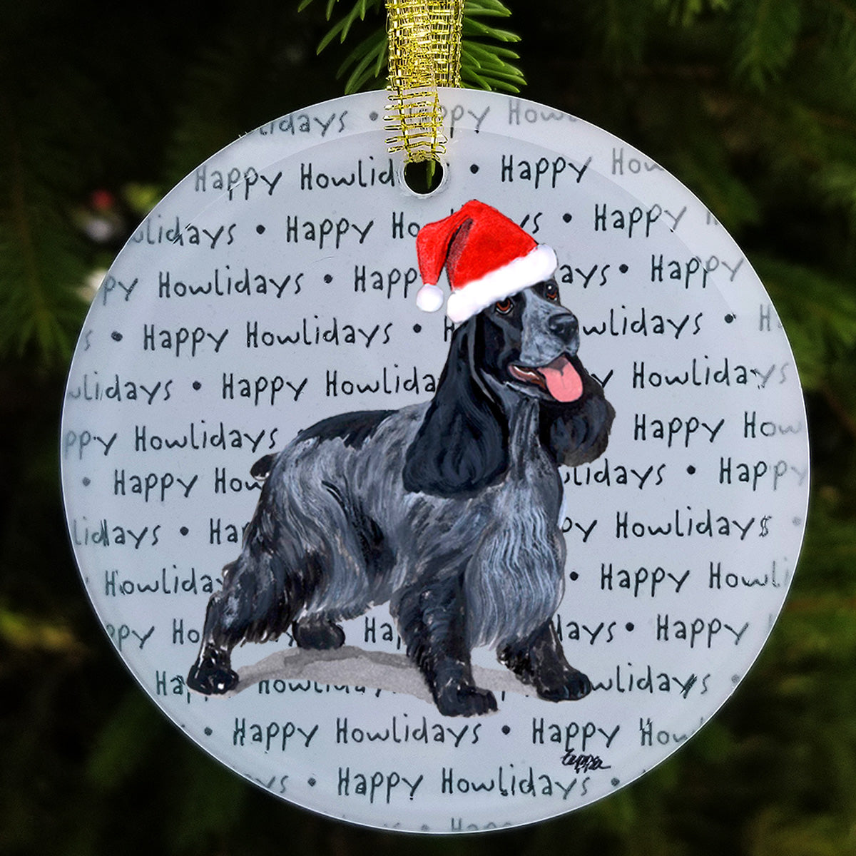 English Cocker Spaniel Christmas Ornament