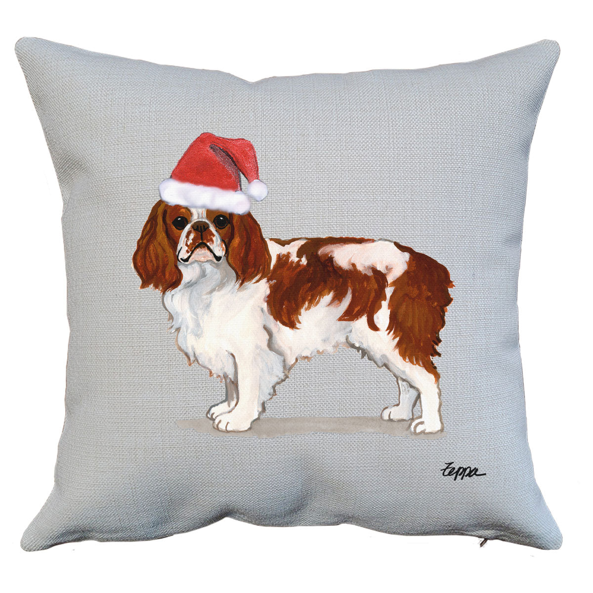 English Toy Spaniel Santa Pillow