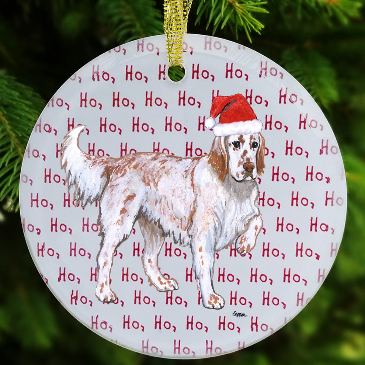 English Setter Christmas Ornament