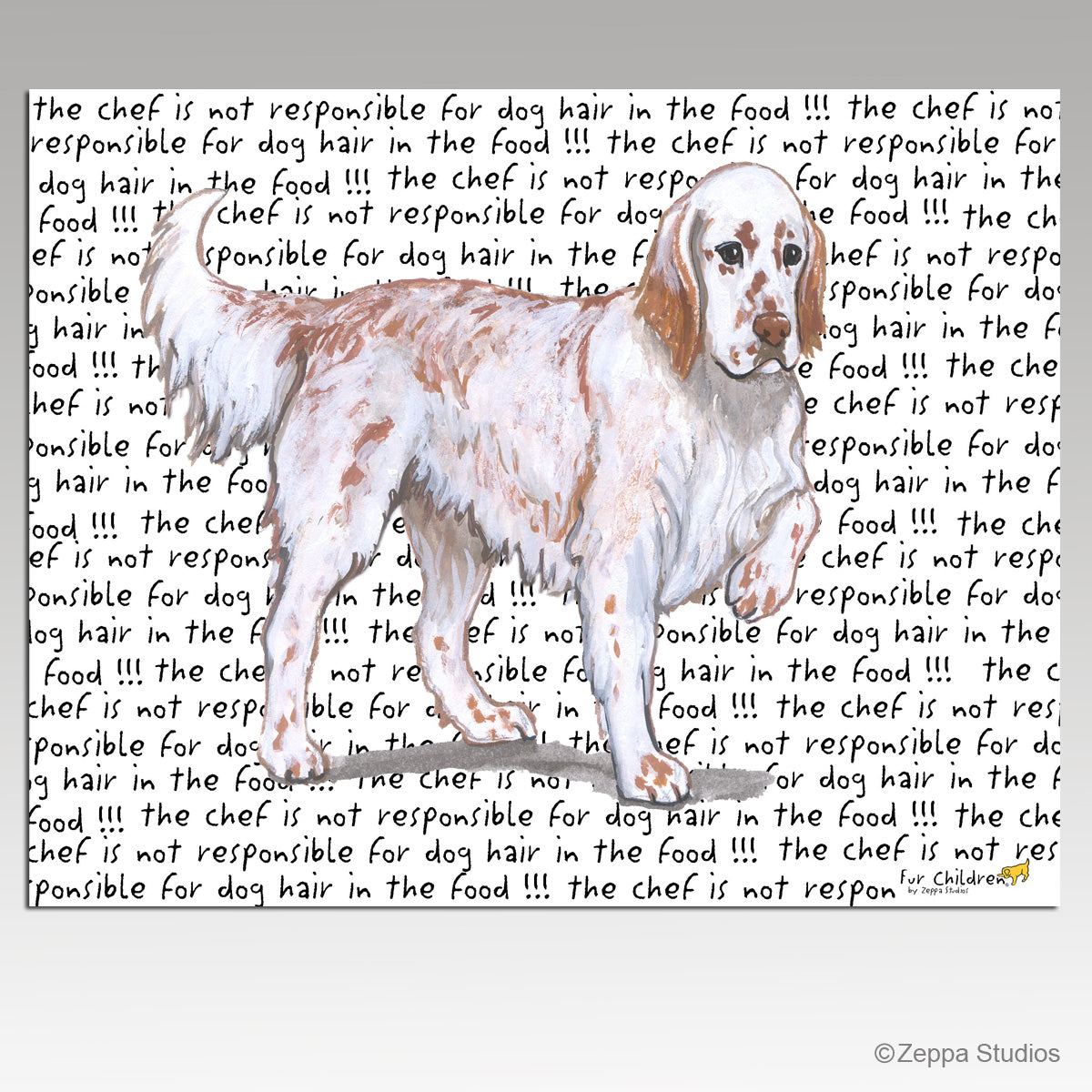 English Setter Message Cutting Board