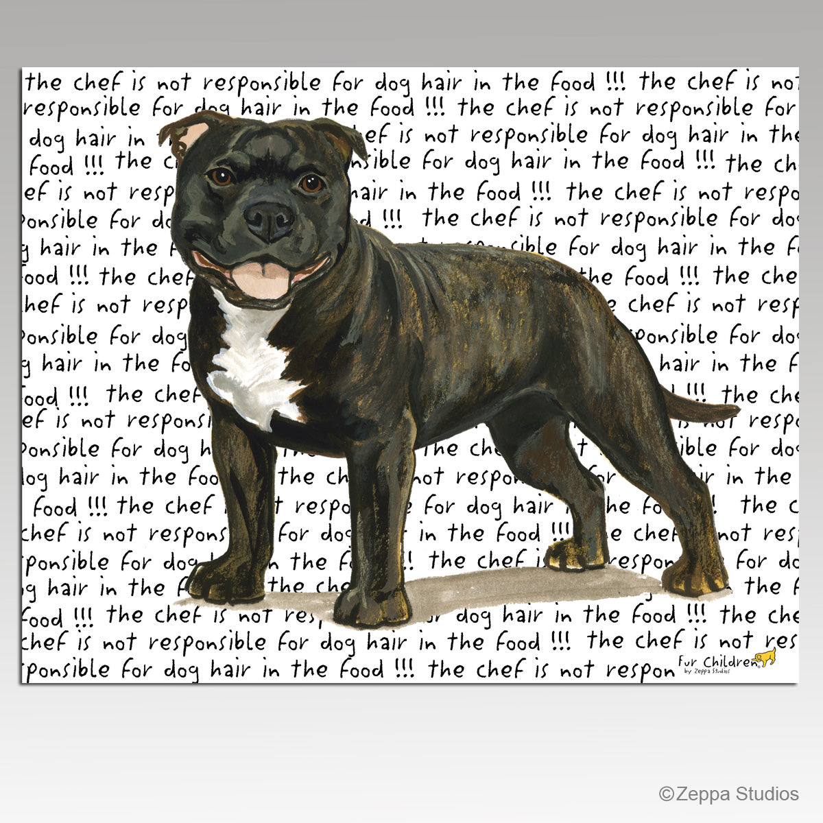 English Staffordshire Terrier Message Cutting Board