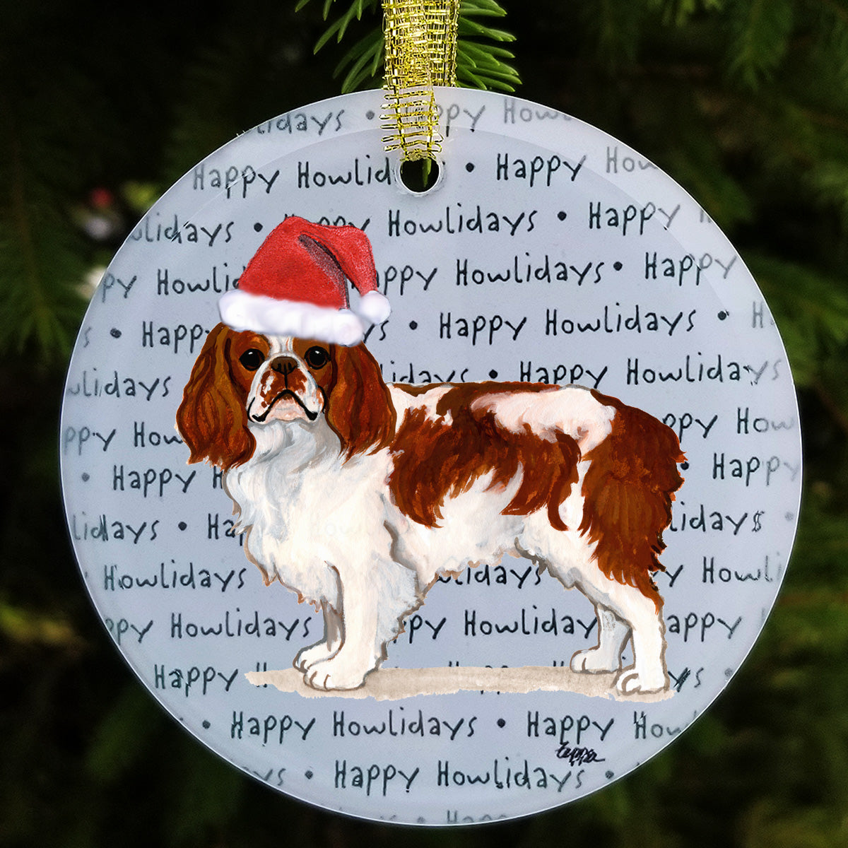 English Toy Spaniel Christmas Ornament