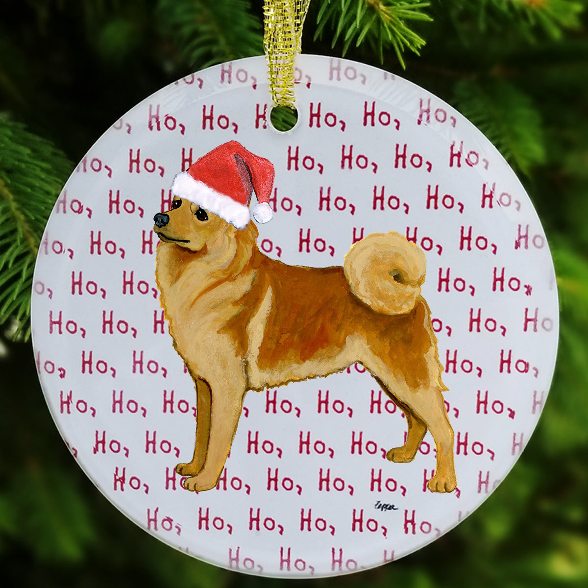 Finnish Spitz Christmas Ornament