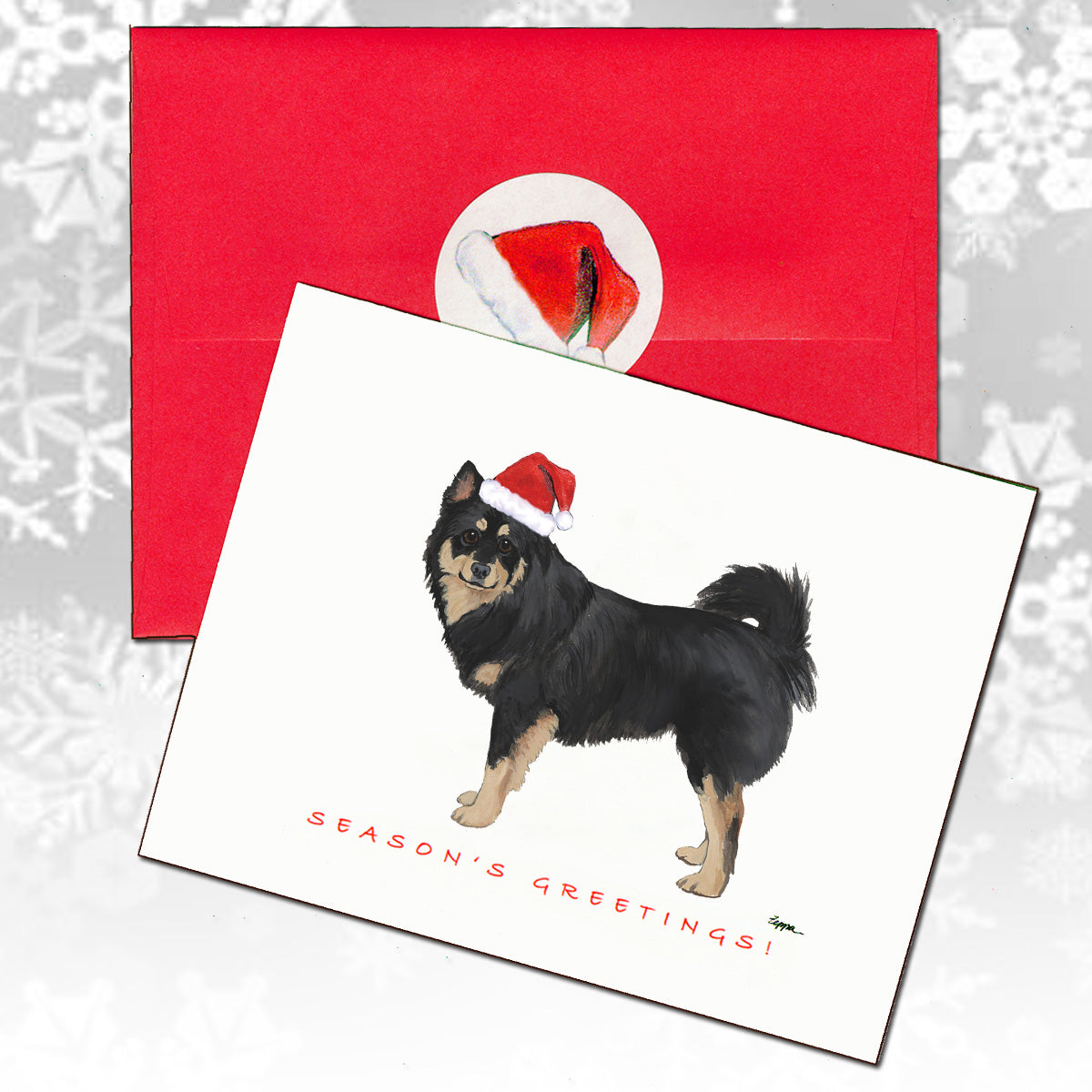 Finnish Lapphund Christmas card