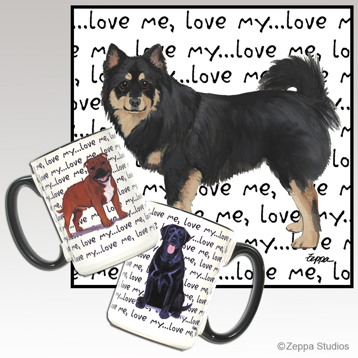 Finnish Lapphund design for Love Me mugs.