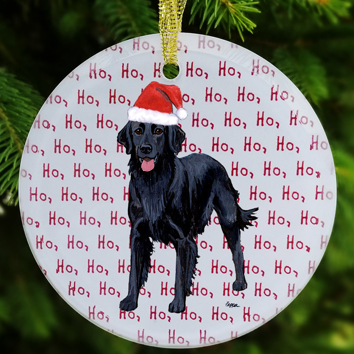Flat Coated Retriever Christmas Ornament