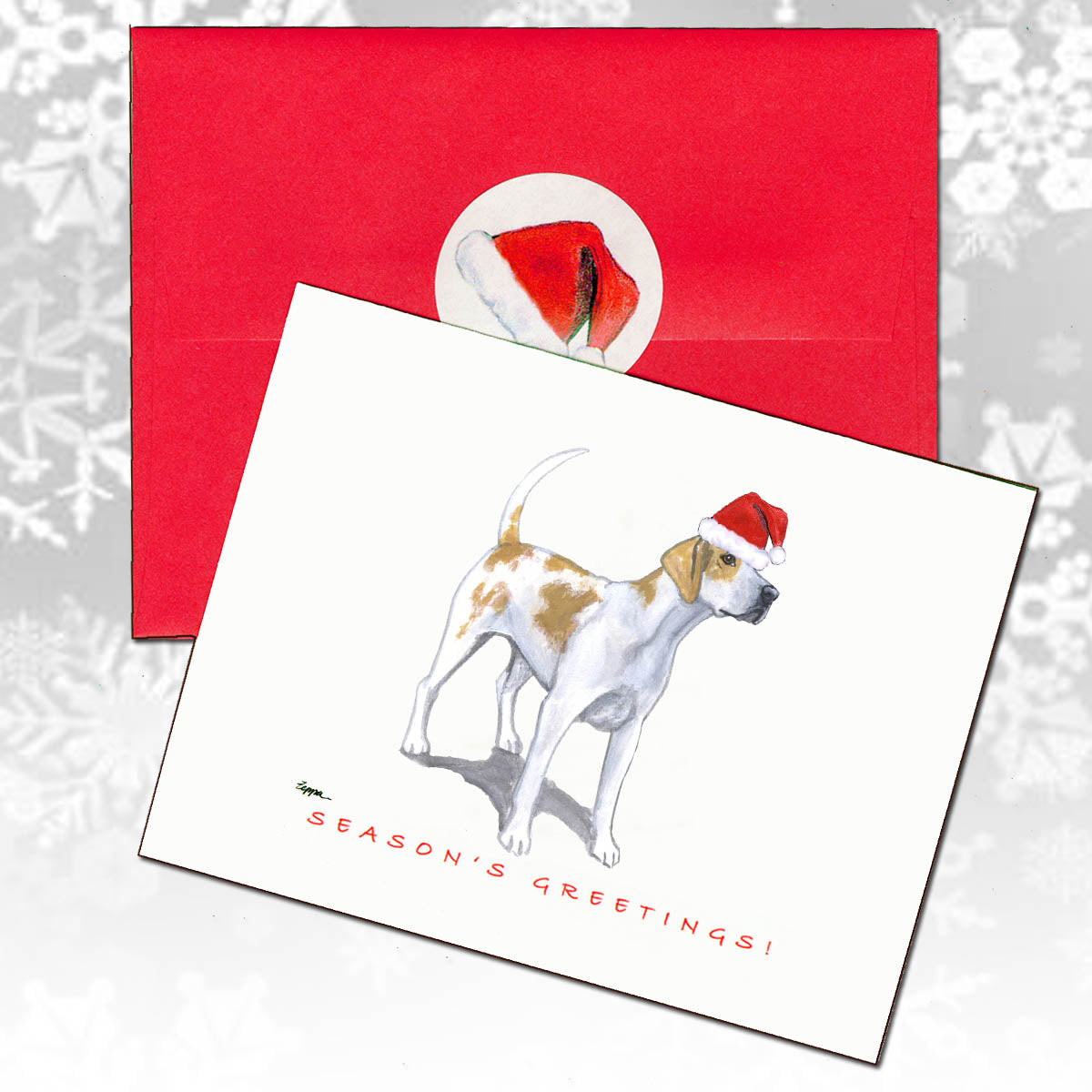 English Foxhound design Christmas cards