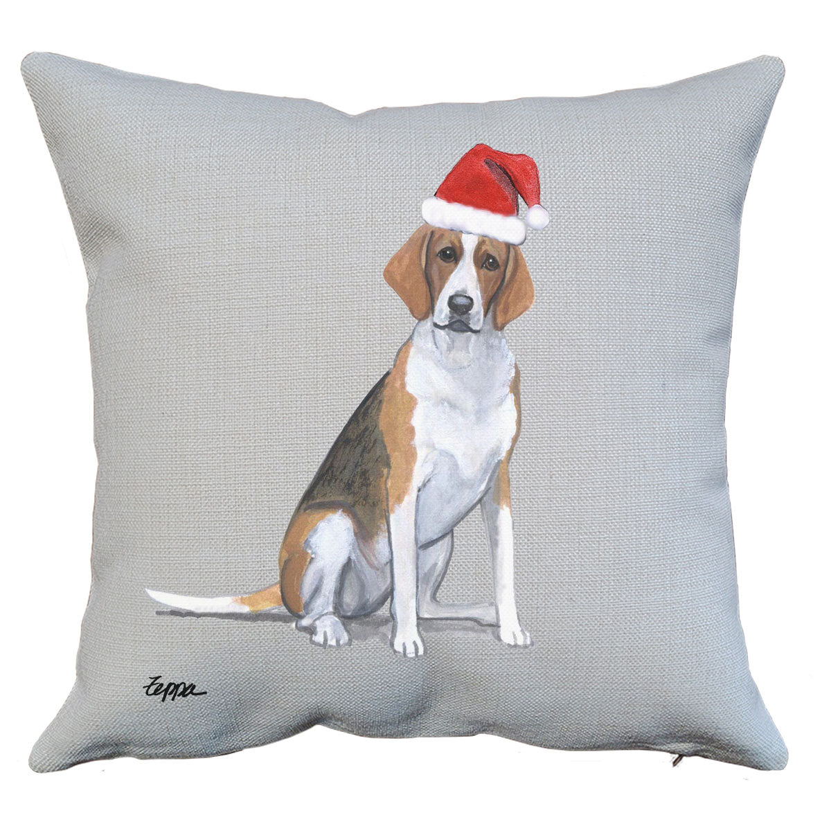Foxhound Santa Pillow