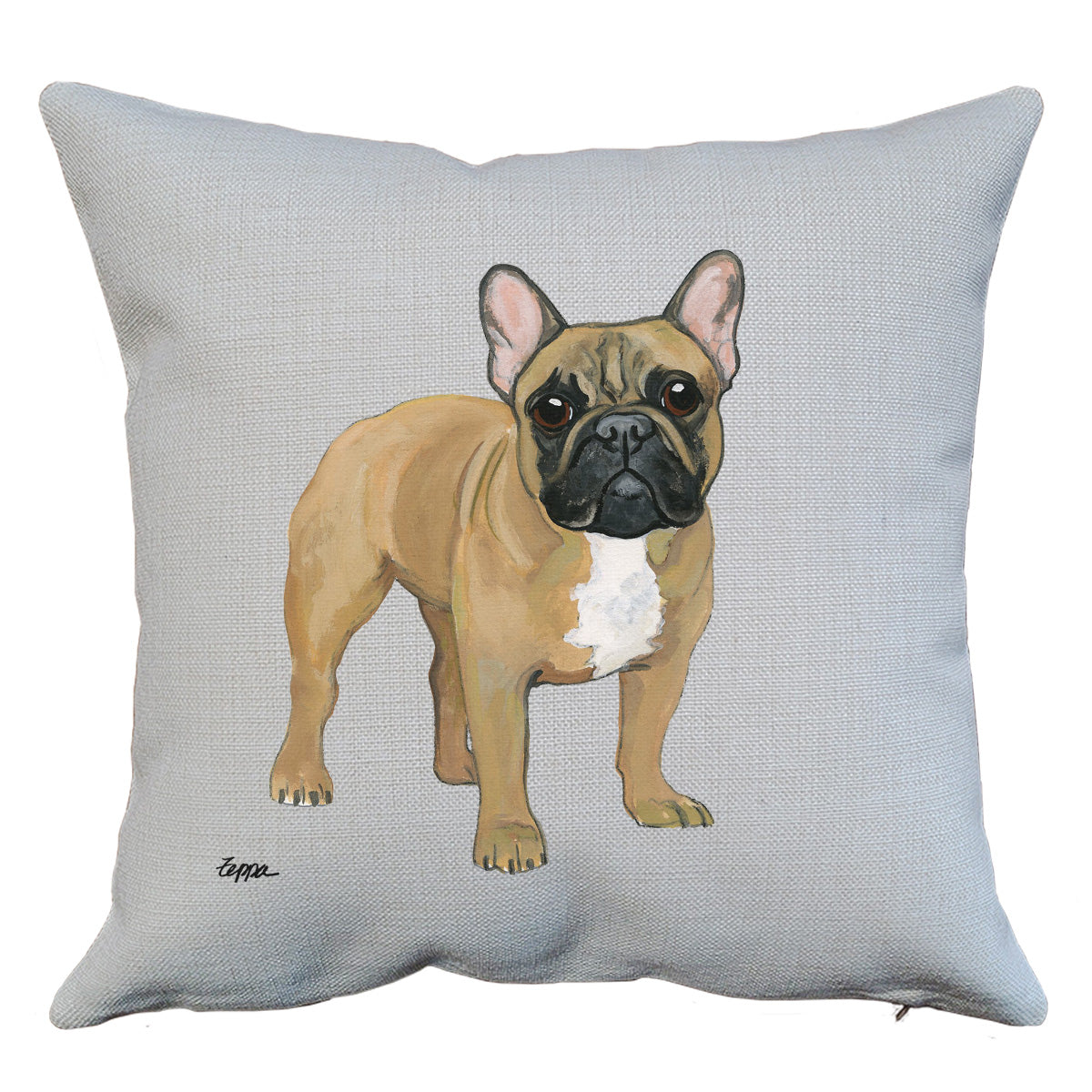 Fawn French Bulldog Throw Pillow