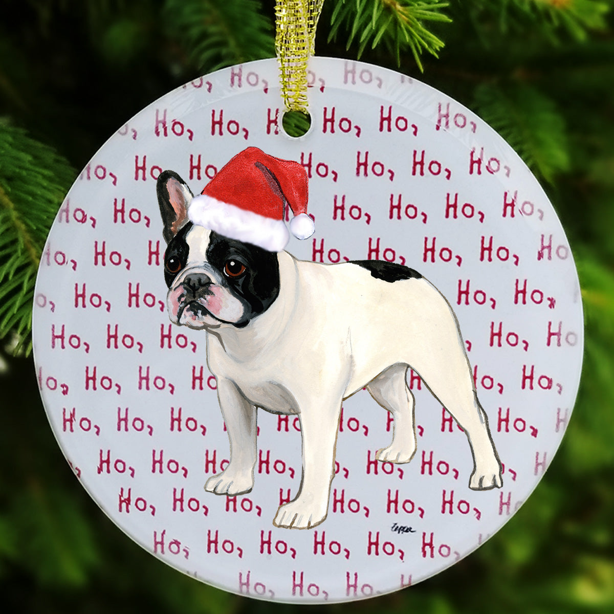 French Bulldog Christmas Ornament